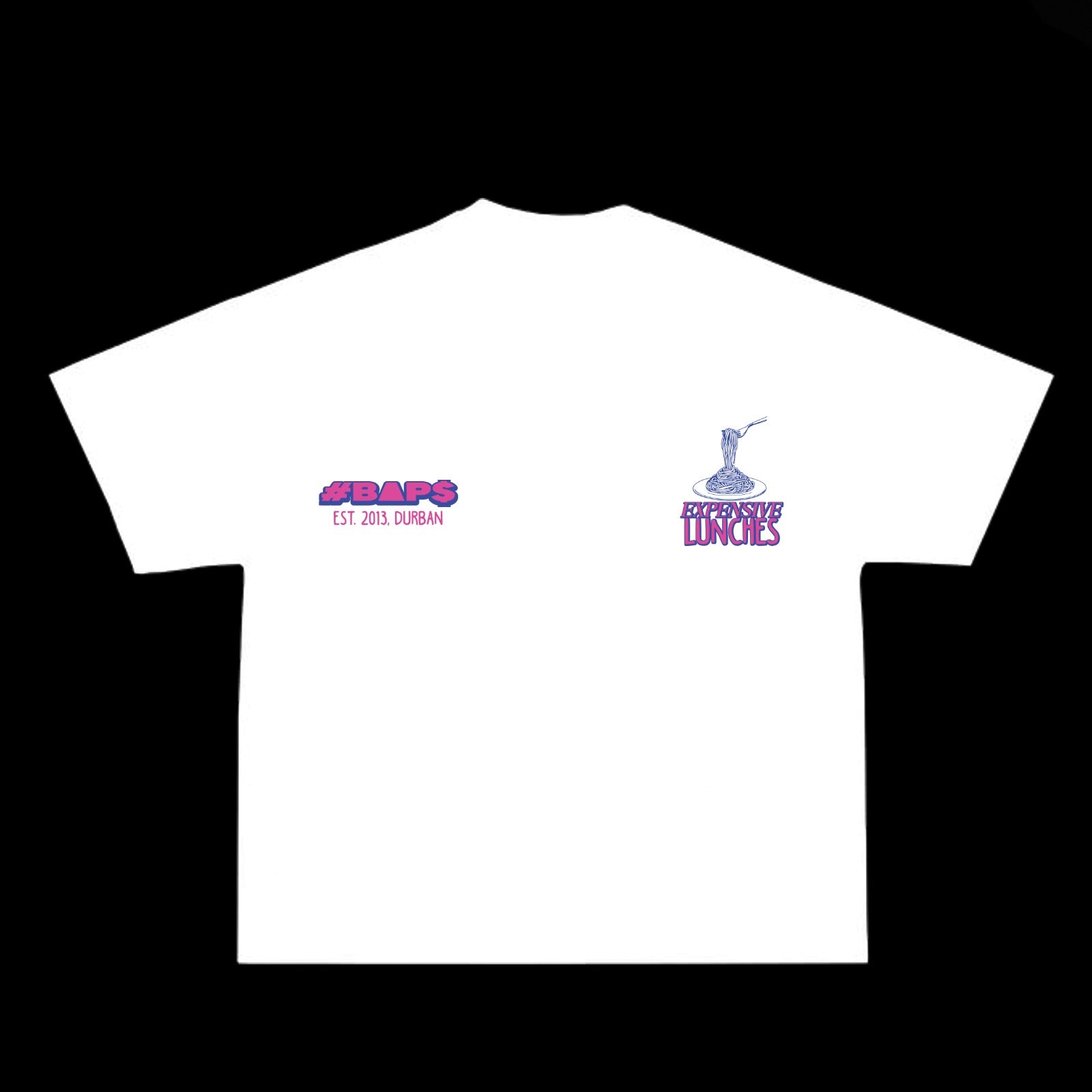 #BAPS T-Shirt - Expensive Lunches - White