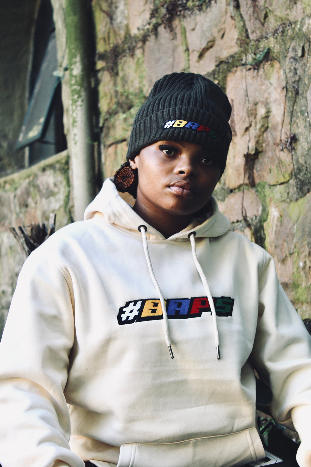 #BAPS Hoodie - Modern Logo - Beige