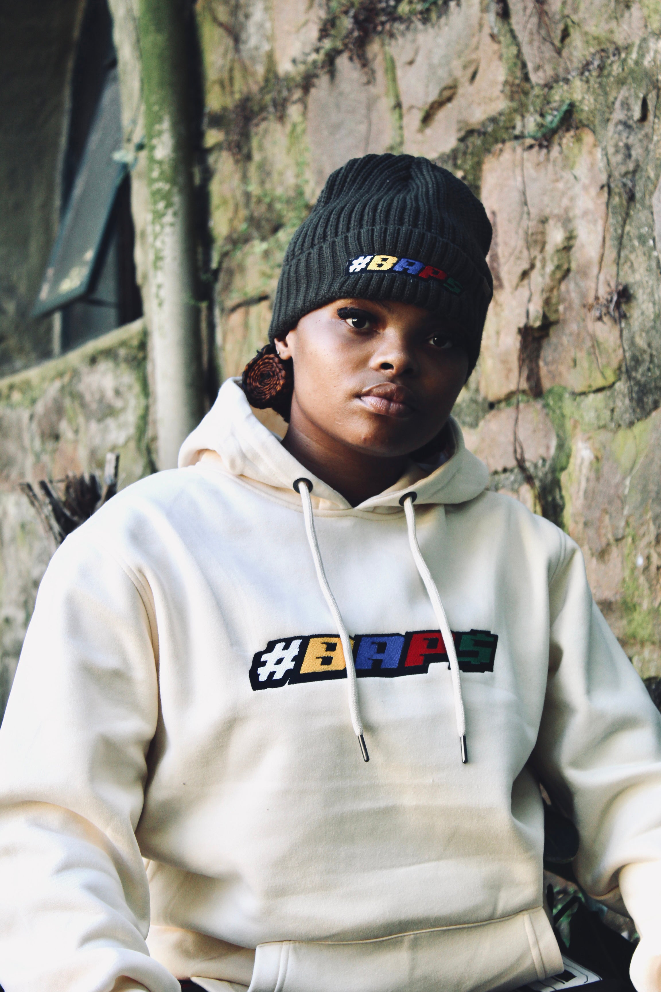 #BAPS Hoodie - Modern Logo - Beige