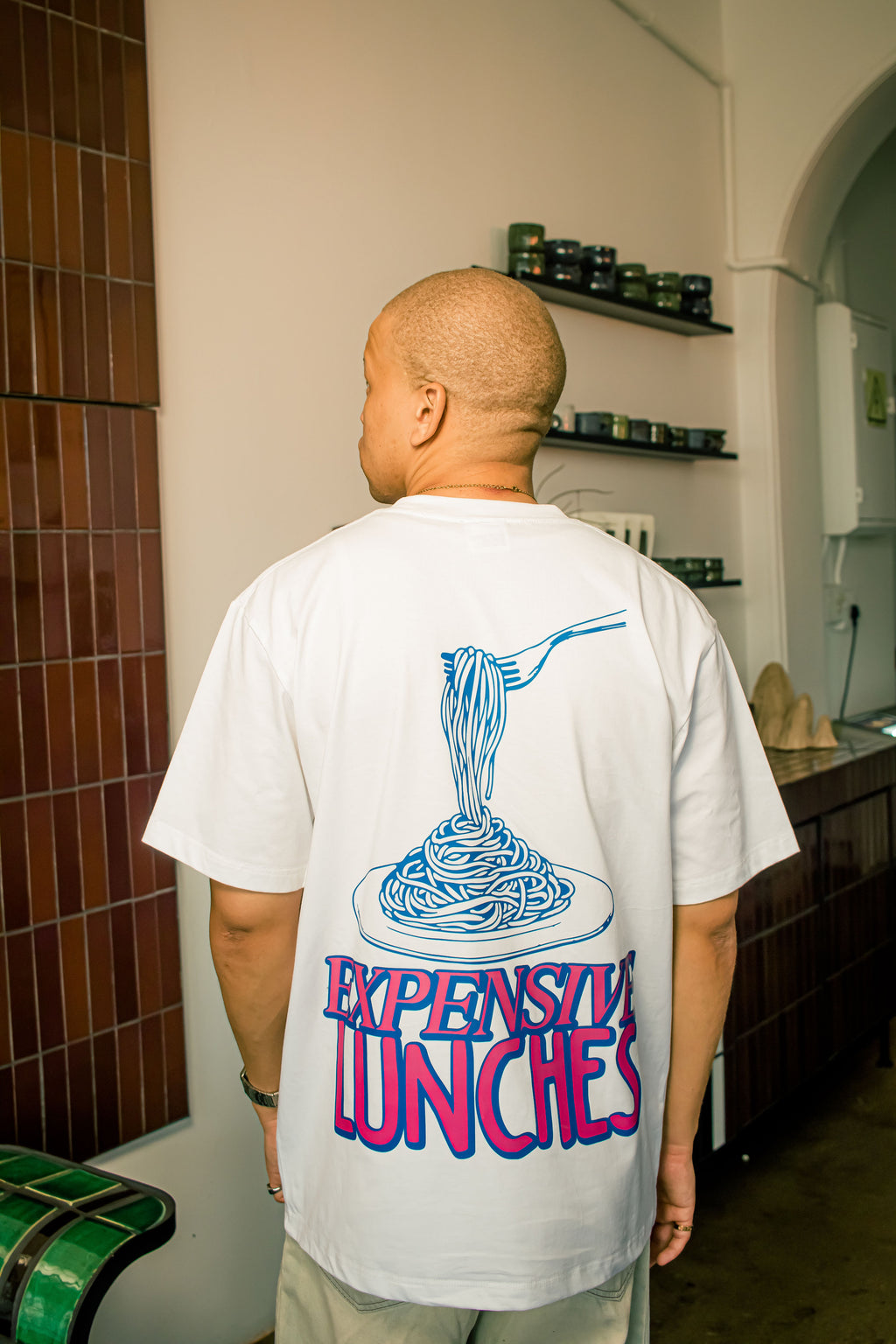 #BAPS T-Shirt - Expensive Lunches - White