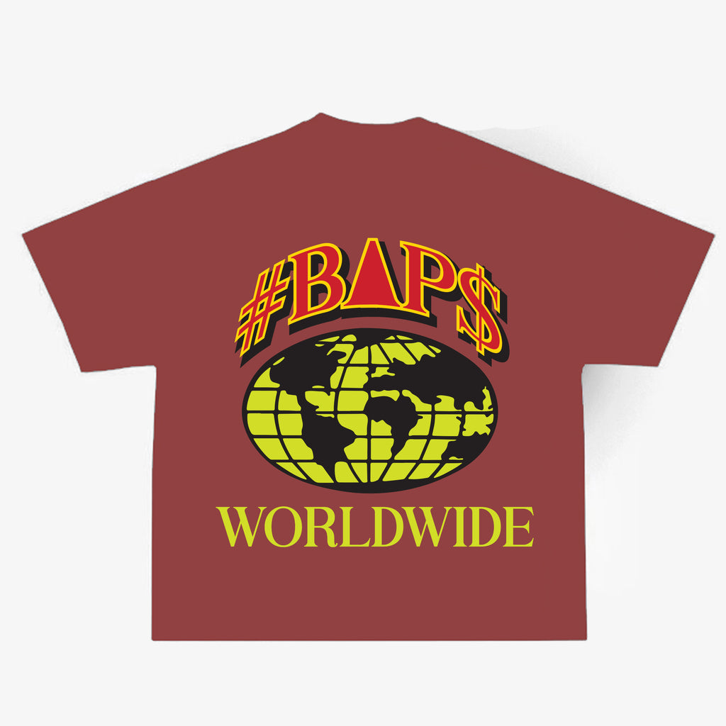 #BAPS T-Shirt - #BAP$ Worldwide - Brown