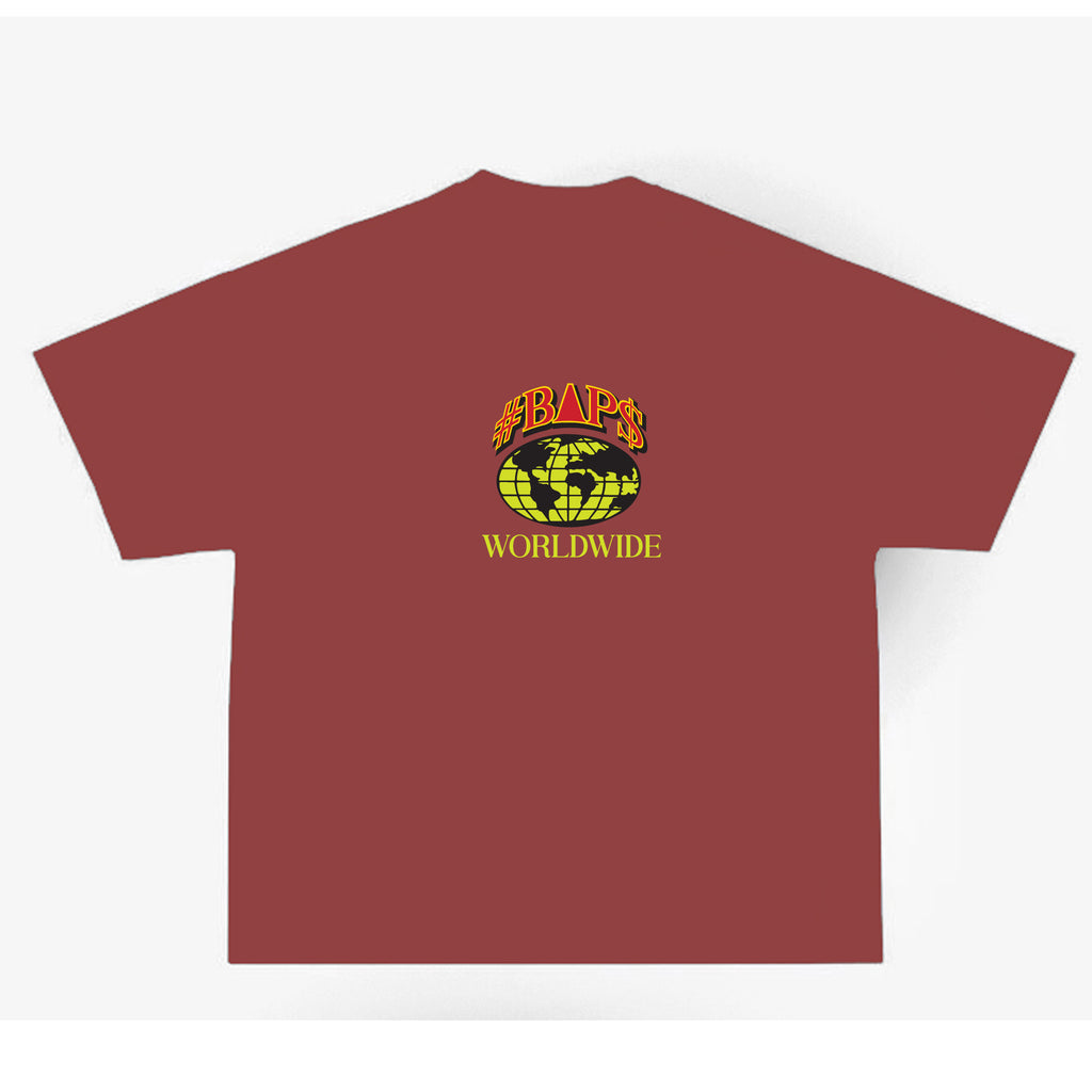 #BAPS T-Shirt - #BAP$ Worldwide - Brown