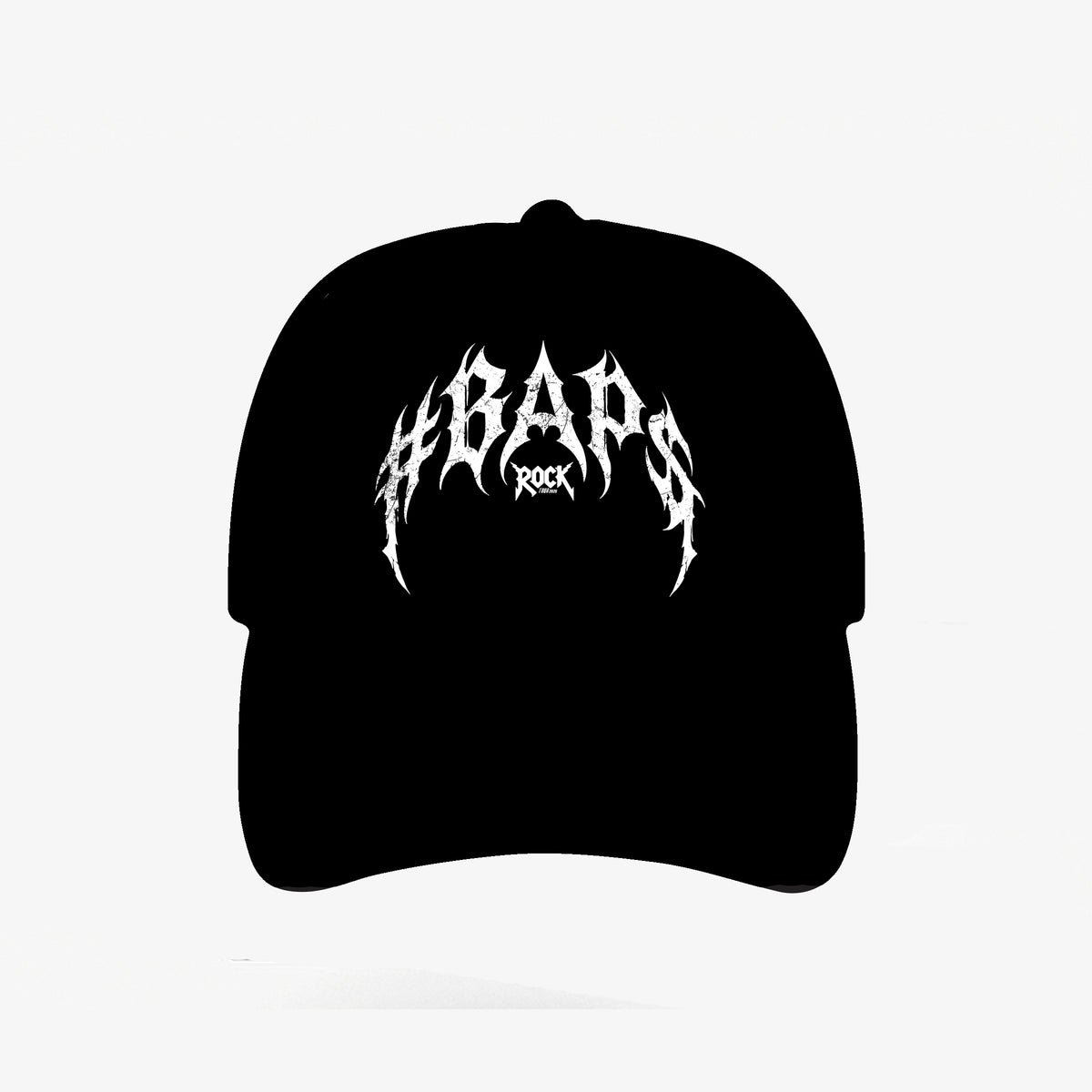 All-black cap with white #BAP$ Rock logo